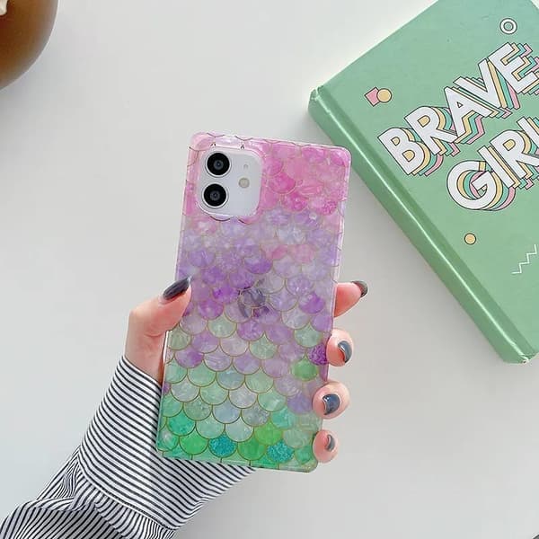 ‘Samsung Galaxy S23 Ultra´ Sjöjungfru fiskfjäll skal pärlemor rektangulär