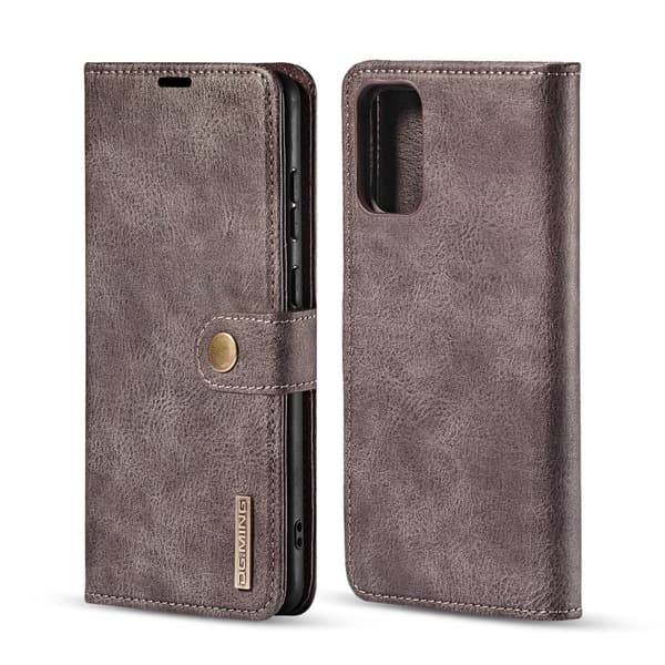DG.MING 2-in-1 Magnet Wallet Samsung Galaxy S20 Brun