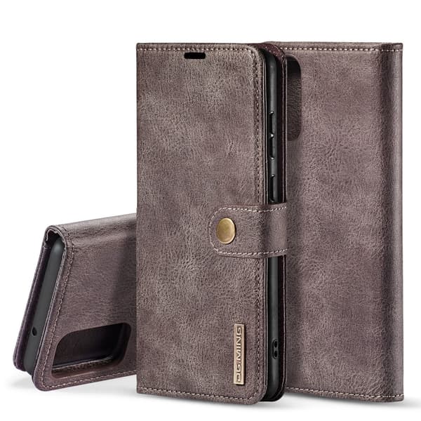 DG.MING 2-in-1 Magnet Wallet Samsung Galaxy S20 Brun