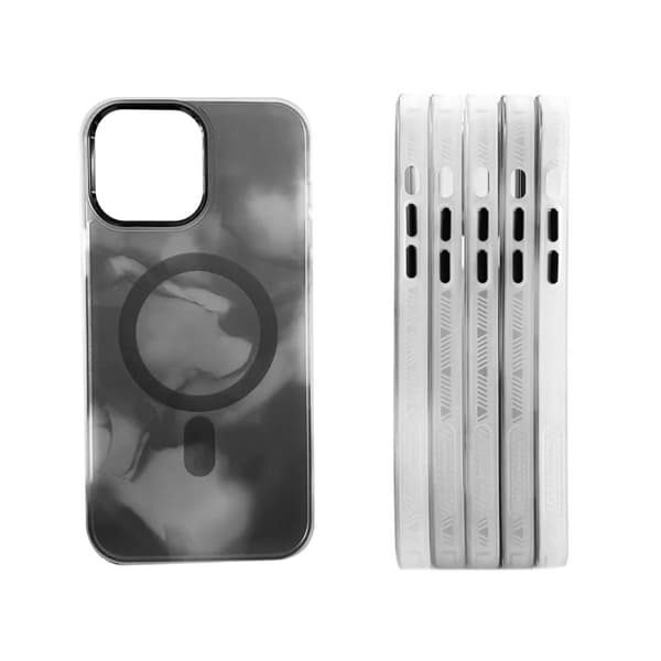 iPhone 13 Pro Max MagSafe Mobilskal - Grå Abstrakt