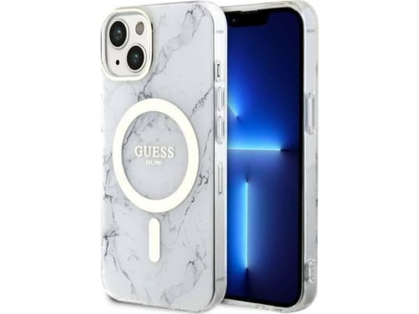 Guess GUHMP14MPCUMAH iPhone 14 Plus/ 15 Plus 6.7"white hardcase Marble MagSafe