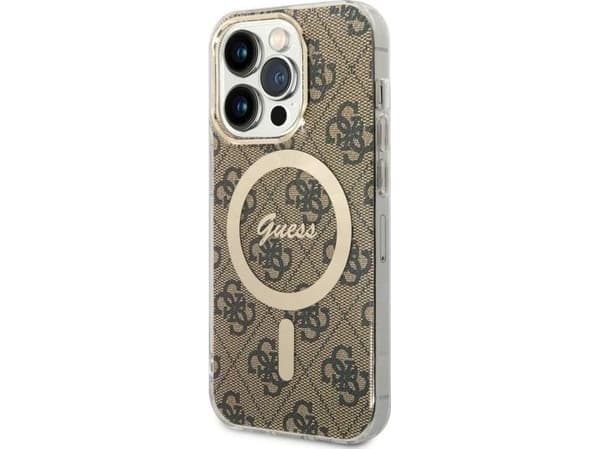 Guess GUHMP14LH4STW iPhone 14 Pro 6,1 tommer Brun/Brun hardt deksel 4G MagSafe