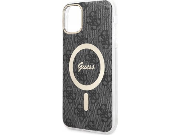Fodral GUESS GUHMN61H4STK IPHONE 11 6.1" Svart/Svart HARDCASE 4G MAGSAFE