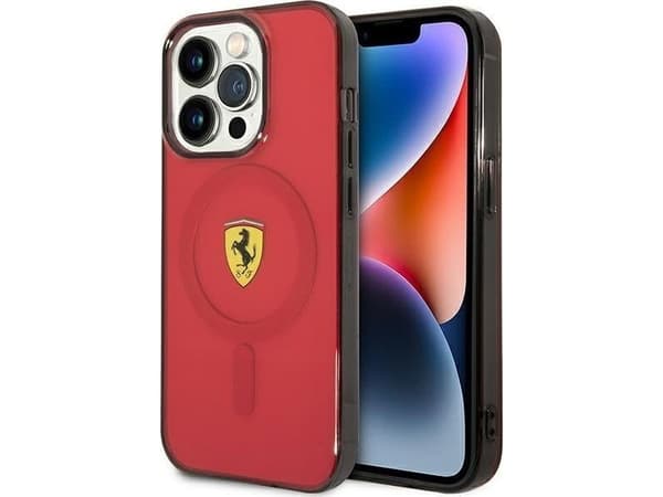 Ferrari FEHMP14XURKR iPhone 14 Pro Max 6,7" rødt/rødt hardt deksel Gjennomskinnelig Magsafe