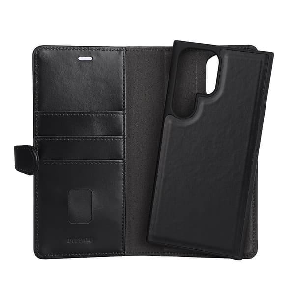 Buffalo Mobilcover Læder 2-i-1 Sort - Samsung S23 Ultra 5G