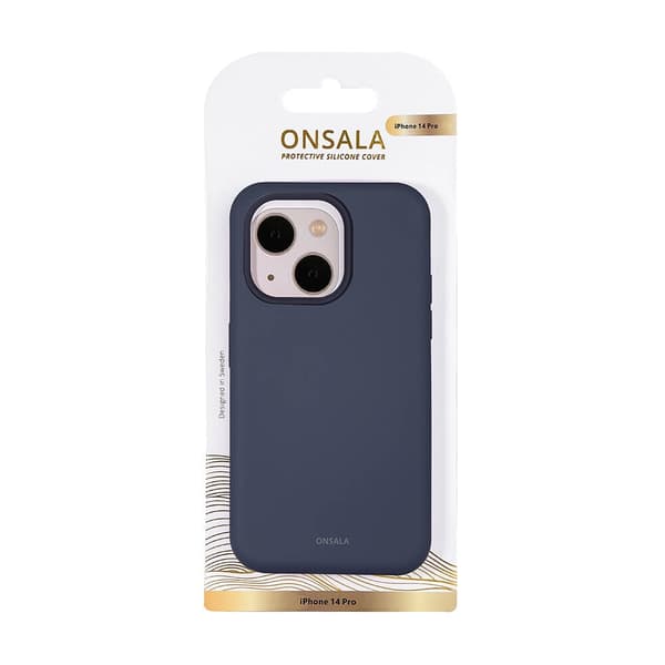 Onsala Mobilskal Silikon Dark Blue - iPhone 14 Pro
