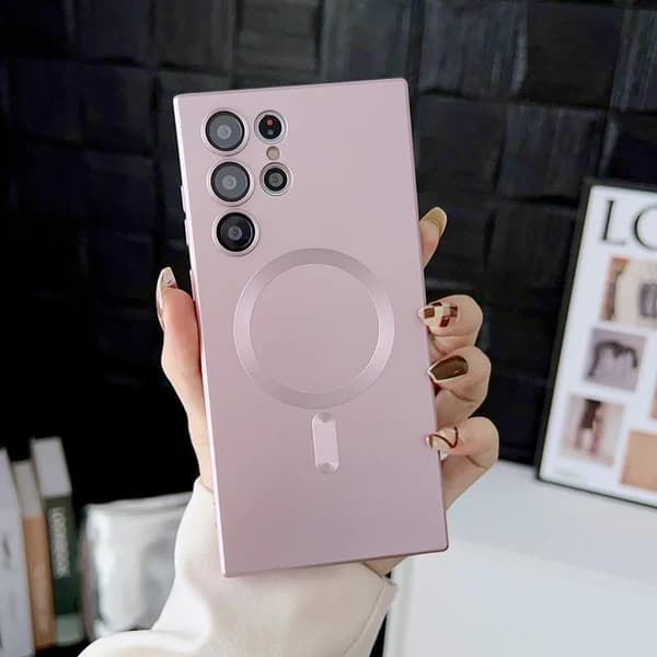 S23 Plus 5G Mobile Case - Feel the Power of Metal supports magnetic charging
