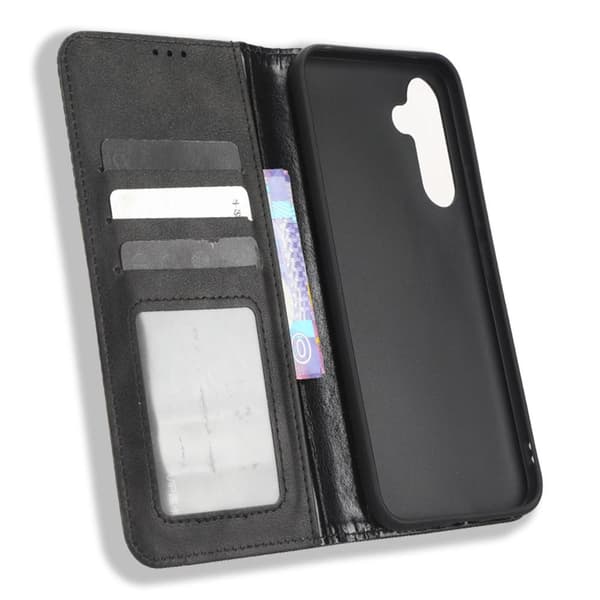 Wallet Stand Flip-telefonetui til Samsung Galaxy A54 5G - Sort