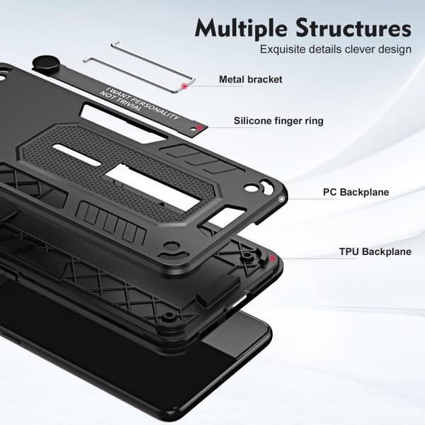 Til Samsung Galaxy A54 5G Kickstand Hybrid-etui Dobbeltlagsbeskyttelse