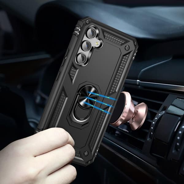 Til Samsung Galaxy A54 5G Stødsikker Kickstand Telefontaske Bilmonteret metalplade