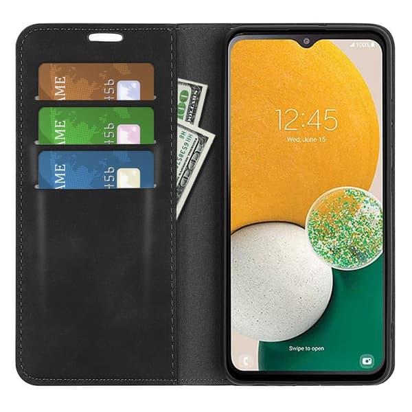 Wallet Stand Flip Phone Case til Samsung Galaxy A14 5G/4G - Sort
