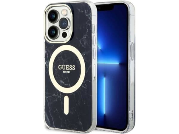 Deksel Guess GUHMP14XPCUMAK iPhone 14 Pro Max 6.7" svart/svart hardcase Marble MagSafe