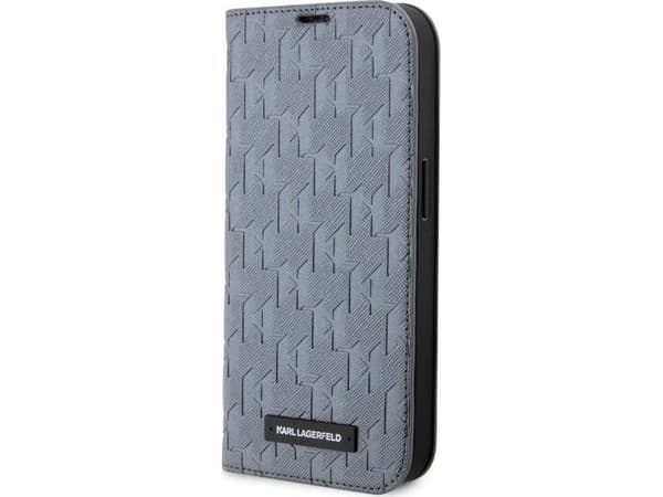 Fodral Karl Lagerfeld Karl Lagerfeld KLBKP14SSAKLHPG iPhone 14 6.1" bokhylla silver / silver Saffiano monogram