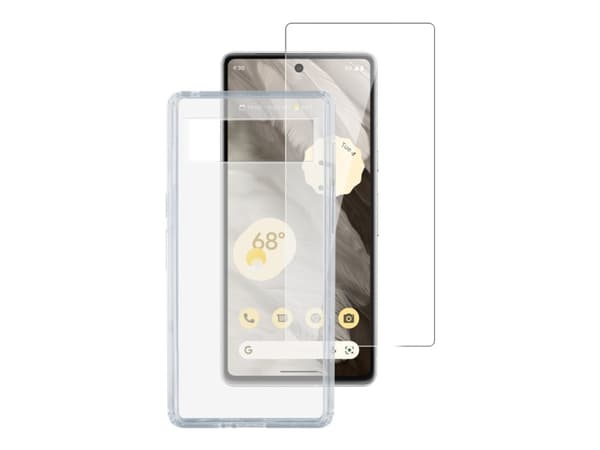 4smarts - 360° starter set - beskyttelsesboks for mobiltelefon - herdeet glass (10 H), oleofobisk belegg, termoplast-polyuretan (TPU), hydrophobic co