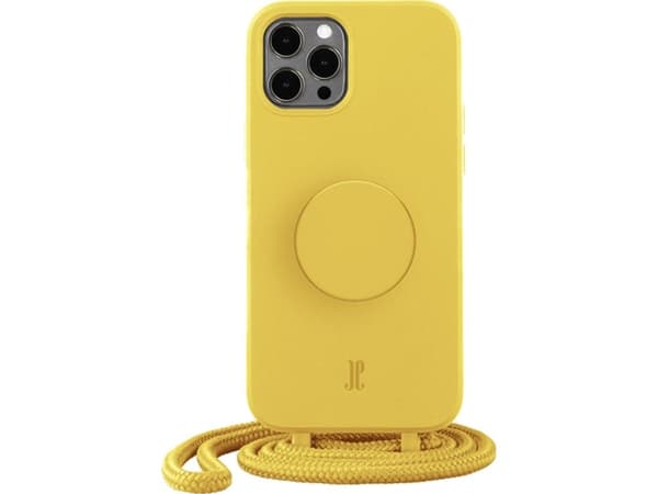 Dėklas Just Elegance Just Elegance PopGrip Apple iPhone 12 / 12 Pro geltona / triušio papėdė30089