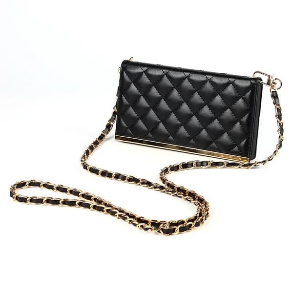 iPhone 14 Pro Max Luxury Crossbody -puhelinkotelo - Käännettävä lompakko irrotettavalla hihnalla