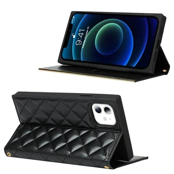 iPhone 14 Pro Max Luxury Crossbody -puhelinkotelo - Käännettävä lompakko irrotettavalla hihnalla