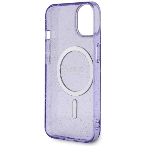 Guess iPhone 14 Plus Mobilskal MagSafe Glitter Guld - Lila
