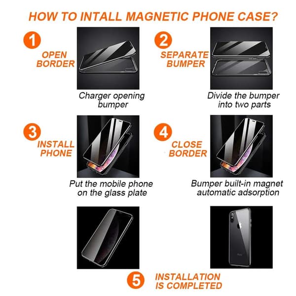iPhone 14 - 360 graders fullt skydd med framsida & baksida - anti spy