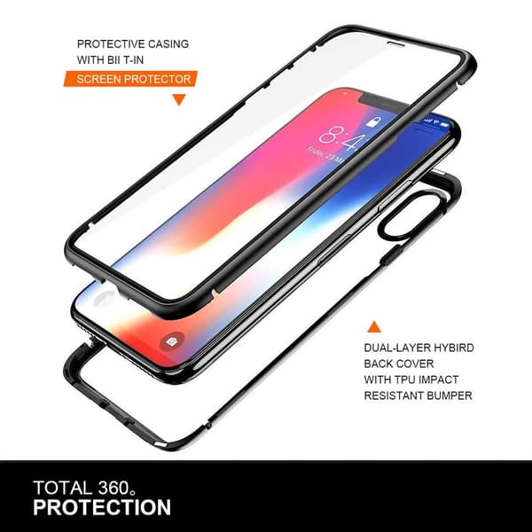 iPhone 14 - 360 graders fullt skydd med framsida & baksida - anti spy
