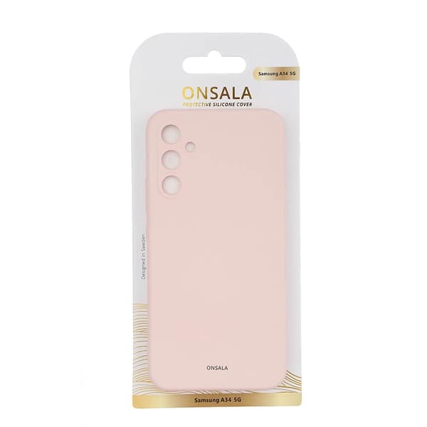 Onsala Mobildeksel Silikon Chalk Pink- Samsung Galaxy A34 5G