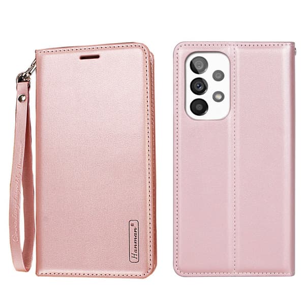 Pl�nboksfodral HANMAN - Samsung Galaxy A23 5G Roséguld