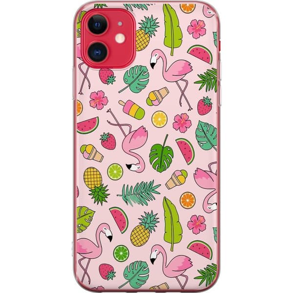 Apple iPhone 11 Genomskinligt Skal Flamingo