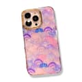 Miniatyrbillede 5 af 5: Luksus Designer Case iPhone 14 Plus Mobil Case Mother of Pearl Shells Lilla Pink Blå