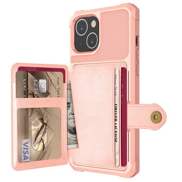 Skal med Kortfack - iPhone 13 Roséguld