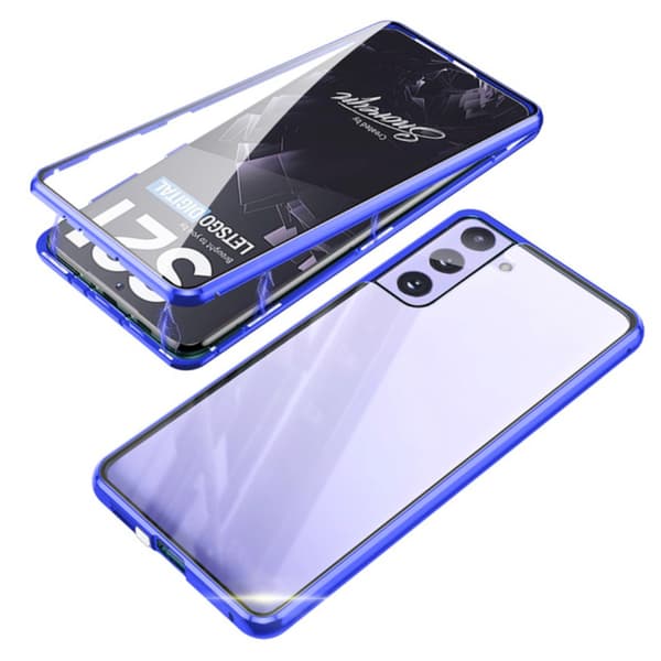 Smart Dubbelt Magnetiskt Skal - Samsung Galaxy S21 Plus Blå