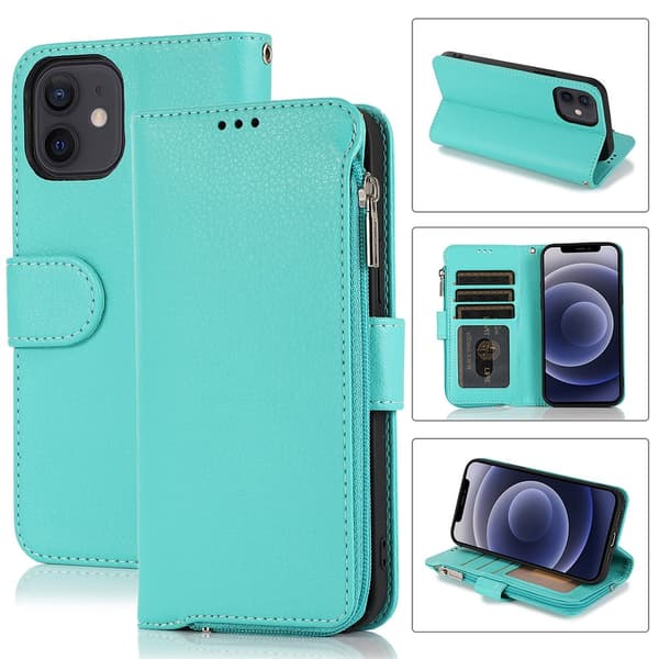 iPhone 12 - Elegant Skyddande Plånboksfodral