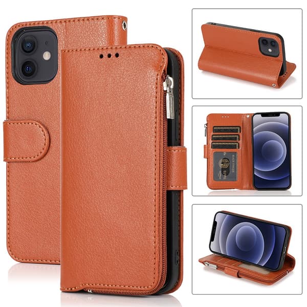 iPhone 12 - Elegant Skyddande Plånboksfodral