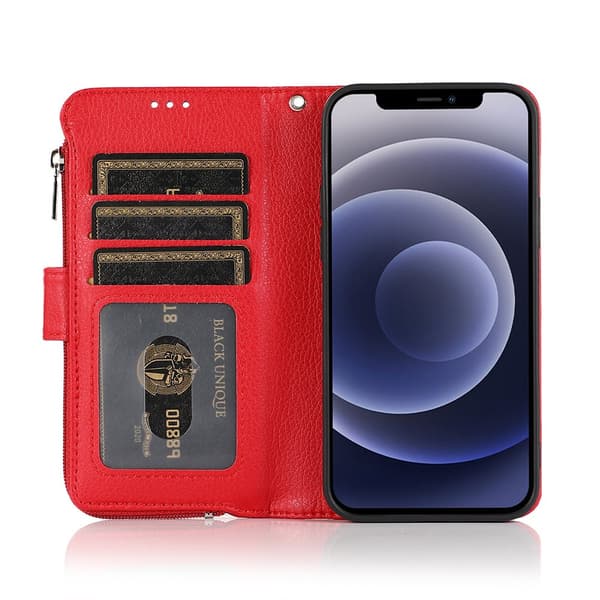 iPhone 12 - Elegant Skyddande Plånboksfodral