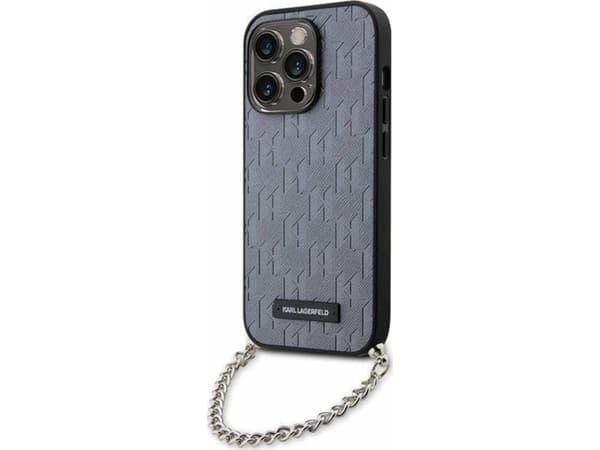 Karl Lagerfeld KLHCP14XSACKLHPG iPhone 14 Pro Max 6,7" silver/silver hardcase Saffiano Monogram Kedja