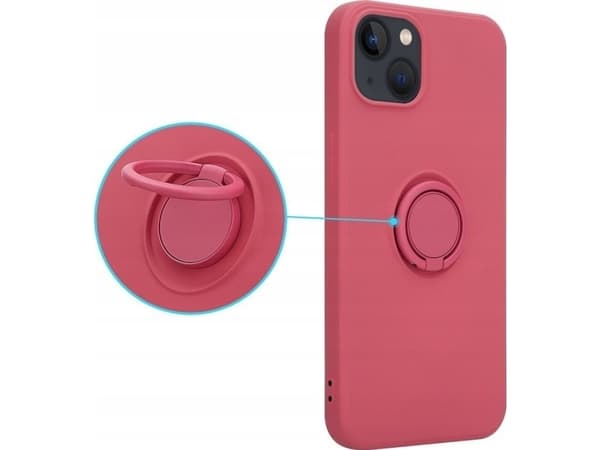 OEM Etui Silicon Ring do Samsung S22 jasno czerwony