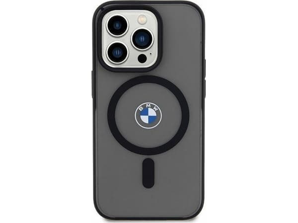 Kotelo BMW BMHMP14MDSLK iPhone 14 Plus 6.7 musta/musta kova kotelo Allekirjoitus MagSafe