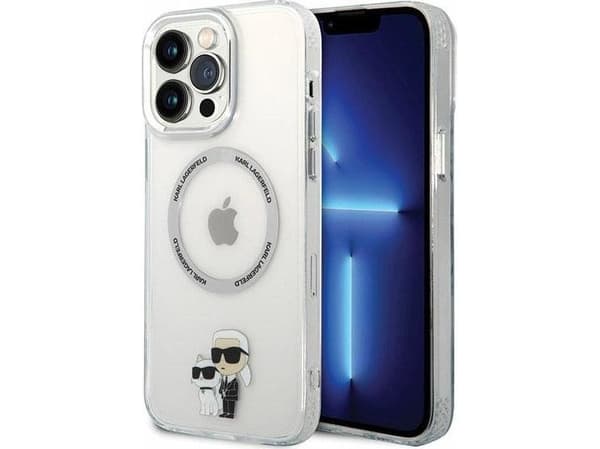 Karl Lagerfeld Karl Lagerfeld KKLHMP13XHNKCIT iPhone 13 Pro Max 6,7" harde deksler Klare ikoniske Karl&Choupette Magsafe