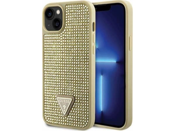 Guess Kotelo iPhone 14 6,1" GUHCP14SHDGTPD Gold Kova kotelo Mountain Crystal Triangle