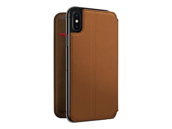 TwelveSouth SurfacePad for iPhone X Cognac, Folio-kotelo, Apple, iPhone X, 16,5 cm (6.5"), Ruskea