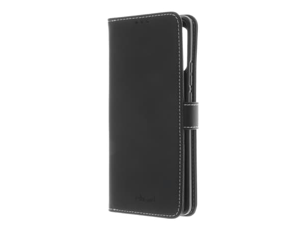 Insmat - Lommebok for mobiltelefon - ekte skinn, polykarbonat, bomullssting, kartong+papir, polyuretan (PU) - svart - for Motorola Edge 40 Pro