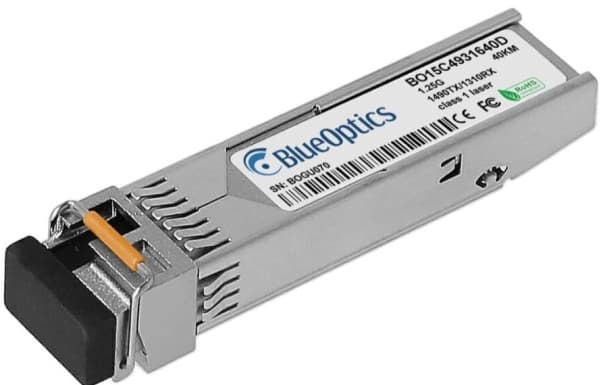 BlueOptics SFP-GIG-BX-D40-BO, Fiberoptisk, 1250 Mbit/s, SFP, SFP, BX-D, 40000 m