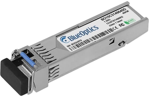 BlueOptics SFP-GIG-BX-U40-BO, Fiber optisk, 1250 Mbit/s, SFP, SFP, BX-U, 40000 m