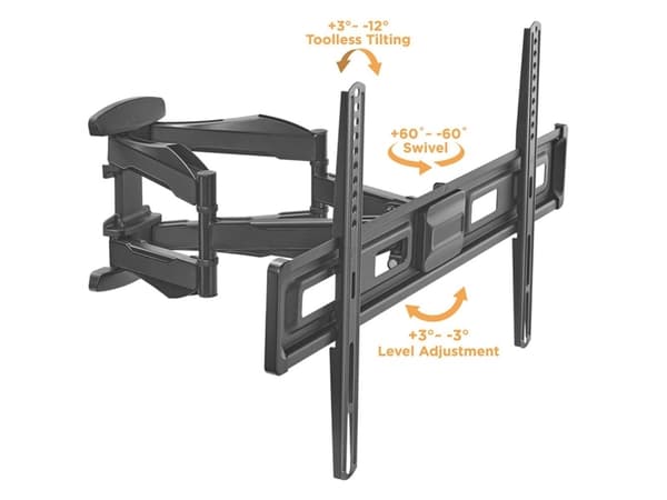 Value 17.99.1211, 200 x 200 mm, 400 x 400 mm, -12 - 3°, -60 - 60°, Metall, Sort