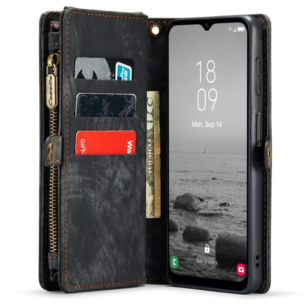 CaseMe Multi-Slot 2 i 1 Plånboksfodral Galaxy A34 Svart