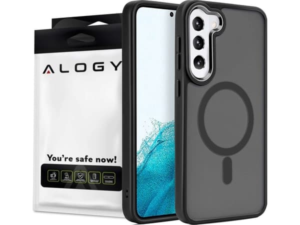 Alogy Alogy Armored Case for MagSafe Ring Mag Case for Qi Chargers for Samsung Galaxy S23+ Plus Black