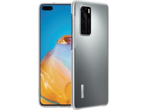 Huawei - Baksidesskydd för mobiltelefon - hög kvalitet PU - transparent - för Huawei P40