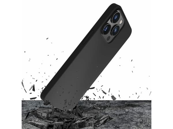 iPhone 14 Pro silikondeksel fra 3mk Silicone Case-serien - sort