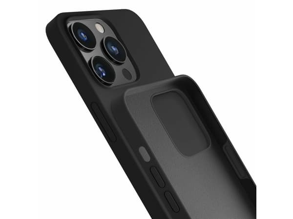 iPhone 14 Pro silikondeksel fra 3mk Silicone Case-serien - sort