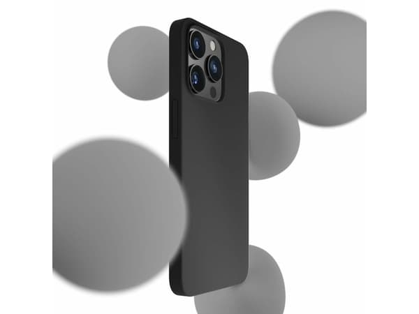 iPhone 14 Pro silikondeksel fra 3mk Silicone Case-serien - sort