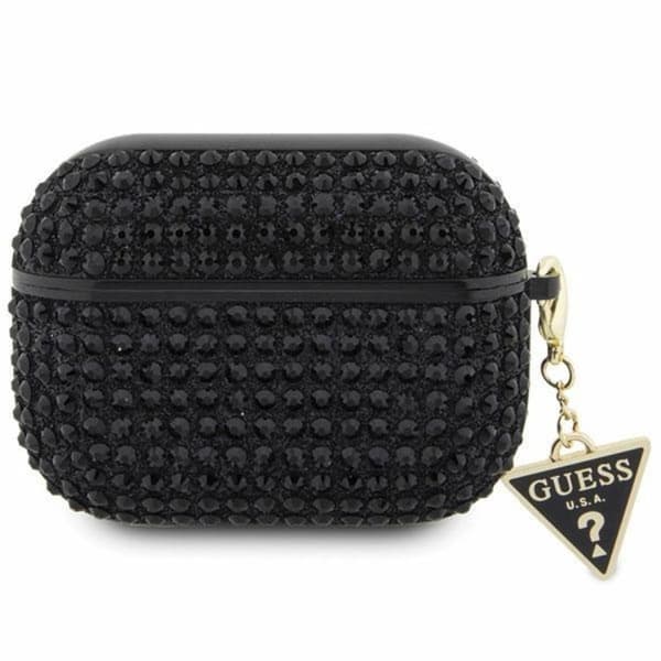Guess AirPods Pro Skal Rhinestone Triangle Charm - Svart
